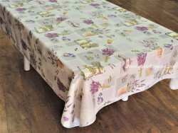 Mantel antimanchas - Modelo RAMO LAVANDA - Gris
