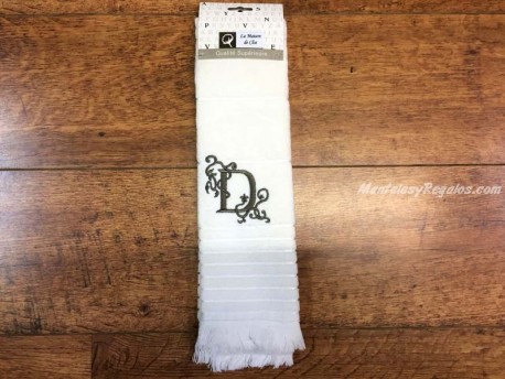 Paño de cocina algodón letra D