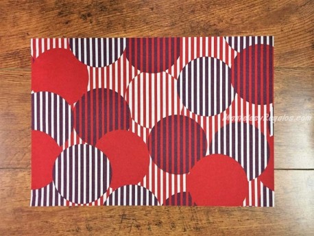 Mantel individual DAY DRAP modelo TOPO rojo