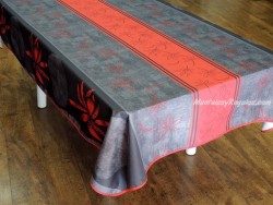 Mantel antimanchas LOTUS rojo anaranjado