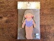 Muñeca recortable madera y vestido 20 cm. 2 coletas bañador lila