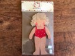 Muñeca recortable madera y vestido 20 cm. bañador rojo