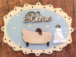 PLACAS de BAÑO para decorar las puertas. Hechas a mano!