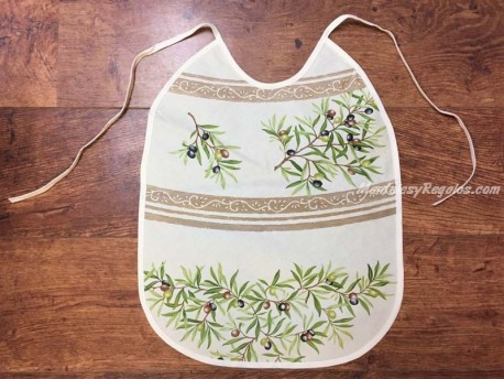 Babero adulto CLOS DES OLIVIERS crema