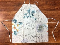 Delantal antimanchas FLORES AZULES