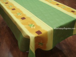 Mantel Antimanchas de Poliéster - Modelo BAMBÚ - Verde