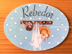 Placa decorada para el Recibidor (con texto REBEDOR)