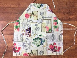 Delantal antimanchas FLORES AB beige