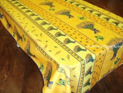 Mantel Antimanchas de Poliéster - Modelo ESPIGAS DE TRIGO - Amarillo