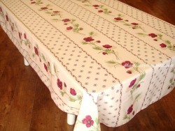 Mantel Antimanchas de Poliéster - Modelo AMAPOLAS - Violeta