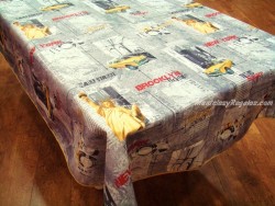 Mantel Antimanchas de Poliéster - Modelo NUEVA YORK TAXI - Amarillo