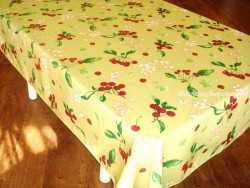 Mantel Antimanchas de Poliéster - Modelo CEREZAS - Verde