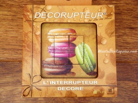 Interruptor eléctrico doble - Modelo MACARONS EN TOILE