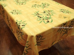 Mantel Antimanchas de Poliéster - Modelo HUILE D´OLIVE - Amarillo