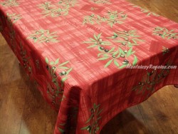 Mantel Antimanchas de Poliéster - Modelo HUILE D´OLIVE - Rojo