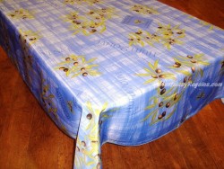 Mantel Antimanchas de Poliéster - Modelo HUILE D´OLIVE - Azul