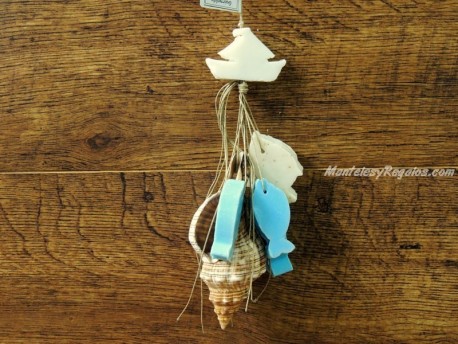 Guirnalda de jabones y caracola - 27 cm.