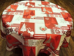 Mantel Antimanchas Poliéster - Modelo SALLANCHES - Rojo (Redondo 1,80 metros)