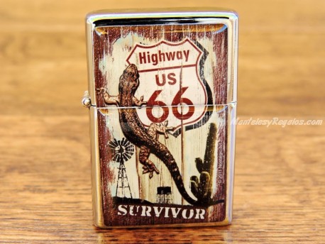 Mechero metálico - HIGHWAY US 66 SURVIVOR de la firma Nostalgic Art