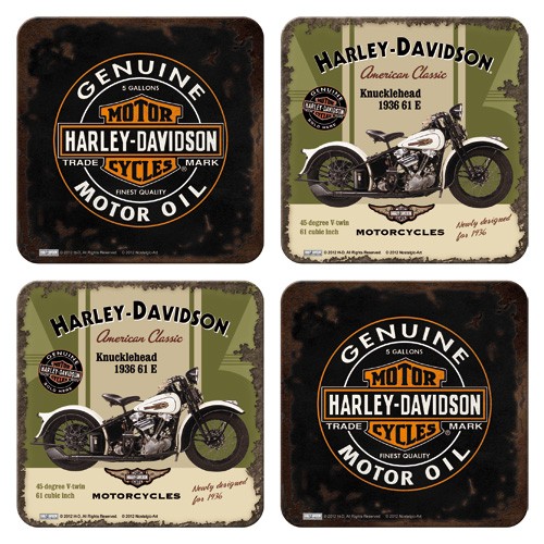 NA Nostalgic-Art Harley Davidson cabeza de chorlito posavasos de corcho 