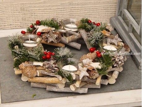 Centro de mesa navideño - Modelo Navidad - 30 cm.