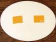 Placa para puerta baño fondo beige claro (parte trasera con adhesivos)