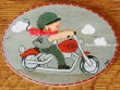 Placa infantil para puerta niño con Harley Davidson