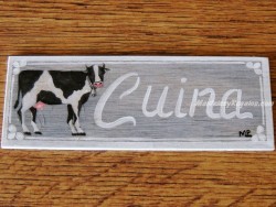 Placa para puerta cocina vaca (Cuina)