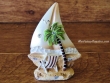 Barca decorativa de resina - 11 cm. (color beige)