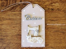 Placa para pomo de puerta - Costura