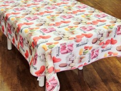 Mantel Antimanchas - Modelo MACARRONES - Rosa