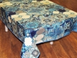 Mantel algodón plastificado - Modelo AZULEJOS - Azul