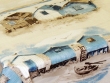 Mantel algodón plastificado - Modelo CABINAS PLAYA - Azul