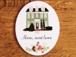 Placa decorativa modelo Casa con setos (Home, sweet home)