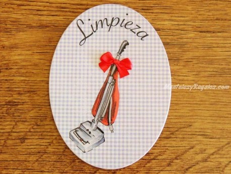 Placa para puerta con aspiradora