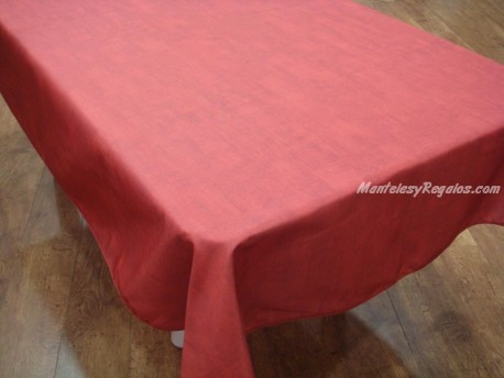Mantel Antimanchas de Poliéster - Modelo LISO - Rojo