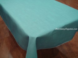 Mantel Antimanchas de Poliéster - Modelo LISO - Azul claro